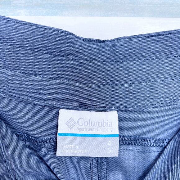 Columbia Pilsner Peak Hiking Shorts Blue 5" Inseam Mid Rise Lightweight Womens 4 - Picture 4 of 6